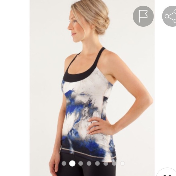 LULULEMON Multi-color Milky Way Patterned Scoop Me Up Tank Top Size 8 - Picture 4 of 5